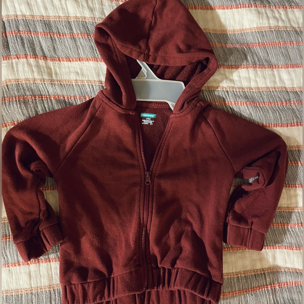 Toddler 24m 2t Maroon Hoodie zip up